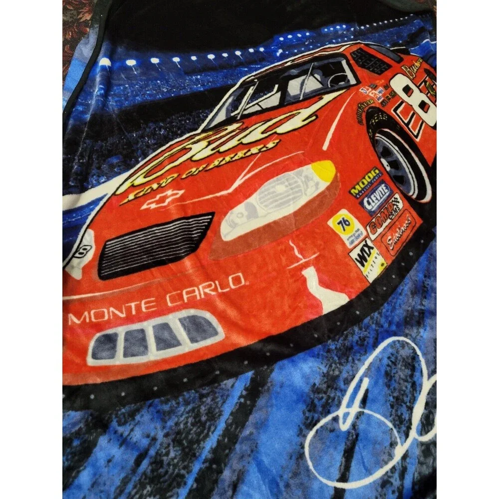Dale Earnhardt Jr NASCAR Blanket #8‎ Heavy Fleece Bierderlack Style Large Throw